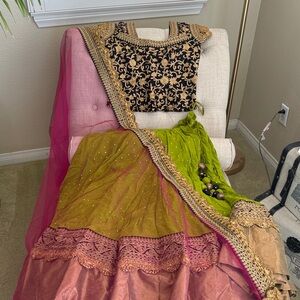 Elegant  Embroidered Lehenga